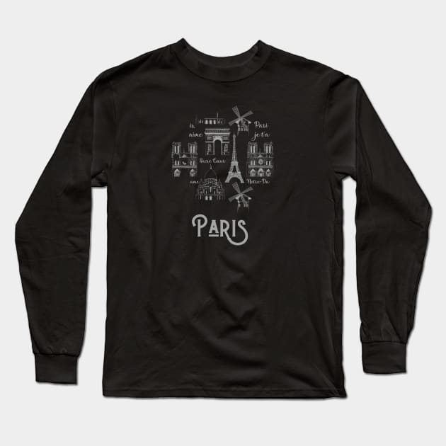 Paris Lover Long Sleeve T-Shirt by BaliChili